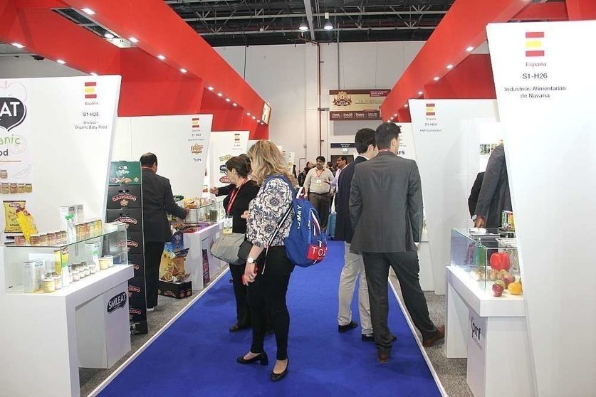 Expositores de empresas españolas en Gulfood 2018, feria que se celebra en Dubai. (EL CORREO)