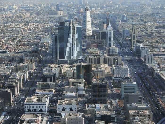 Perspectiva urbana de Riad, capital de Arabia Saudita.