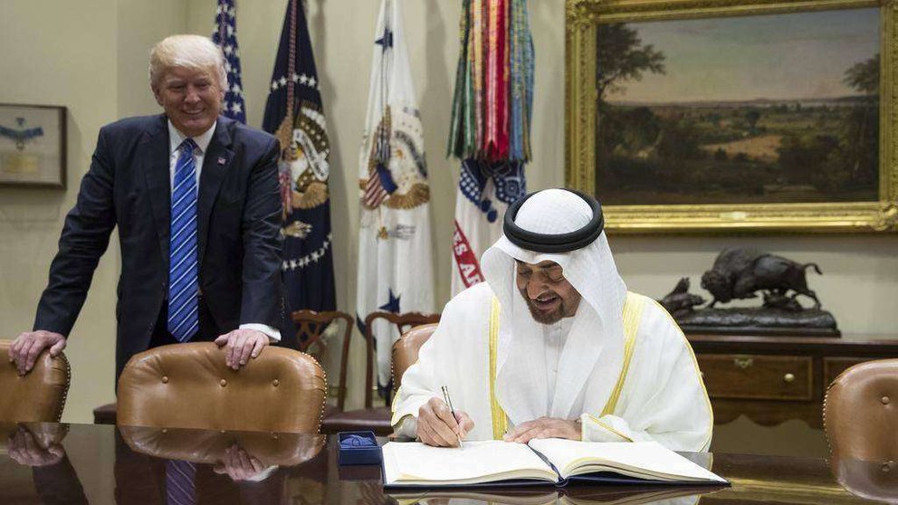 El príncipe heredero de Abu Dhabi visitó la Casa Blanca en mayo de 2017.