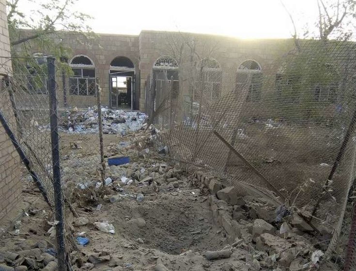 El hospital yemení de Hayes, tras el ataque de las milicias hutíes. (WAM)
