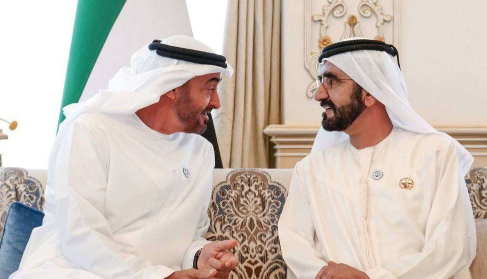 El príncipe heredero de Abu Dhabi junto al gobernante de Dubai.