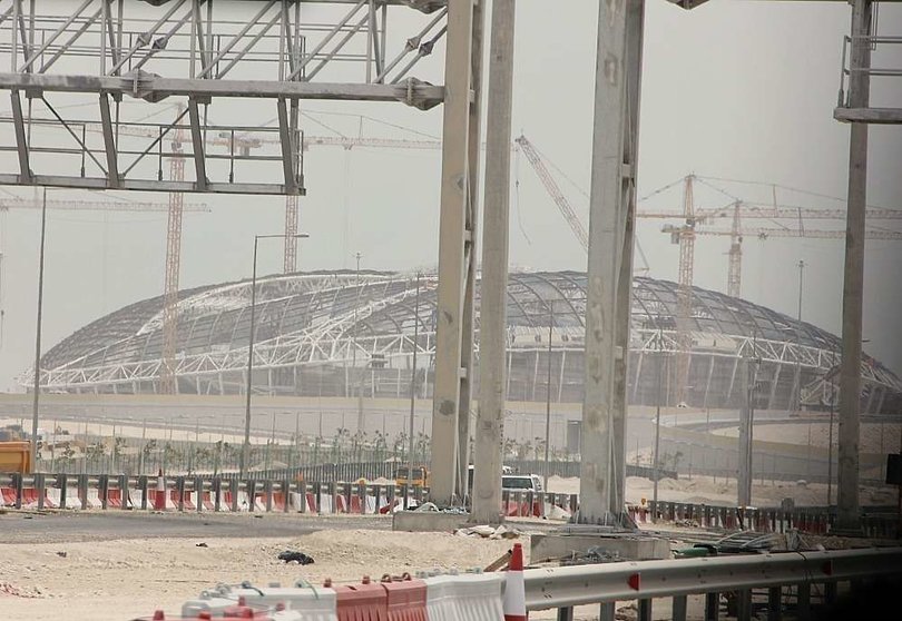 Un estadio en construcción en Qatar. (EL CORREO)