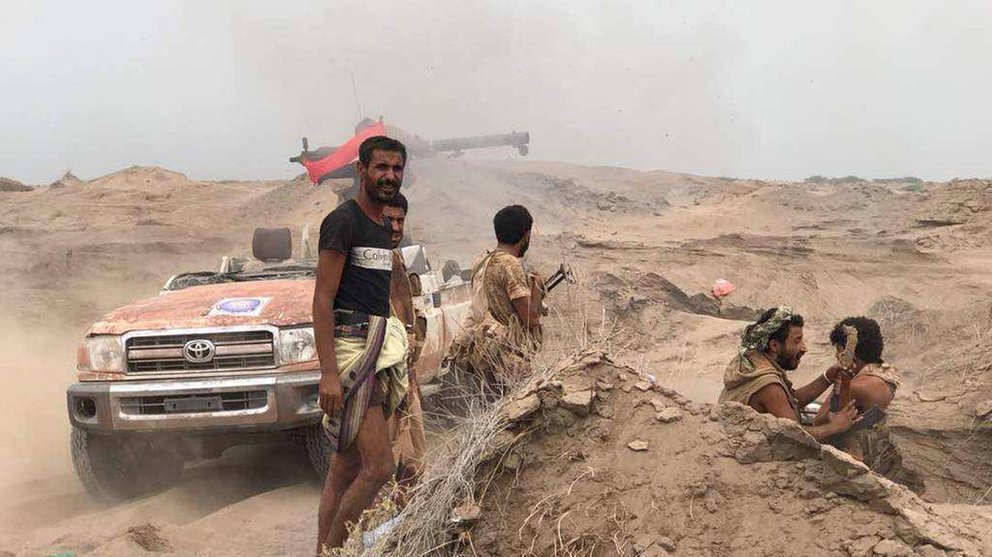 Fuerzas yemeníes en Al Hodeidah.