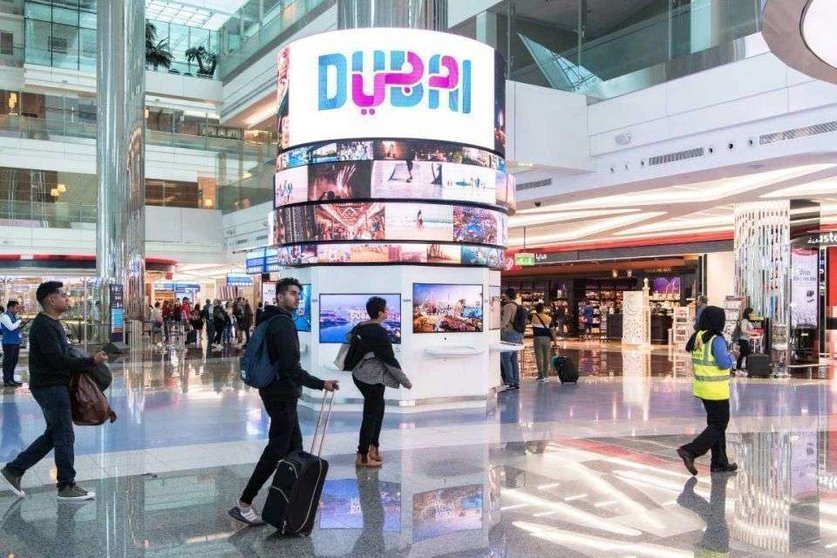 Instalaciones de la Terminal 3 en el Aeropuerto Internacional de Dubai.
