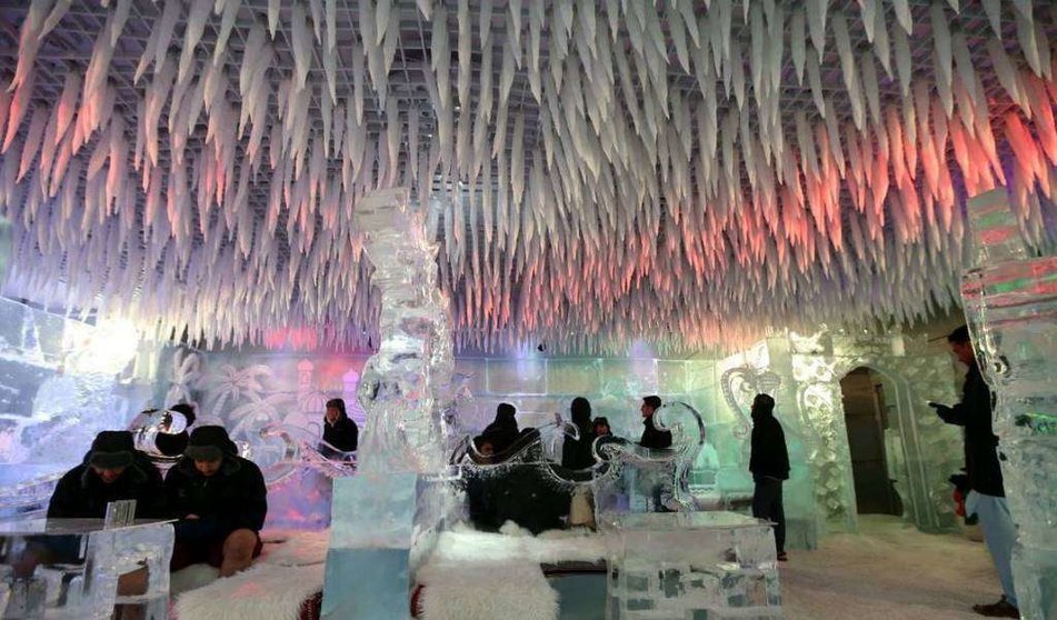 Chillout Lounge de Dubai es el primer salón de hielo en el Medio Oriente. 
