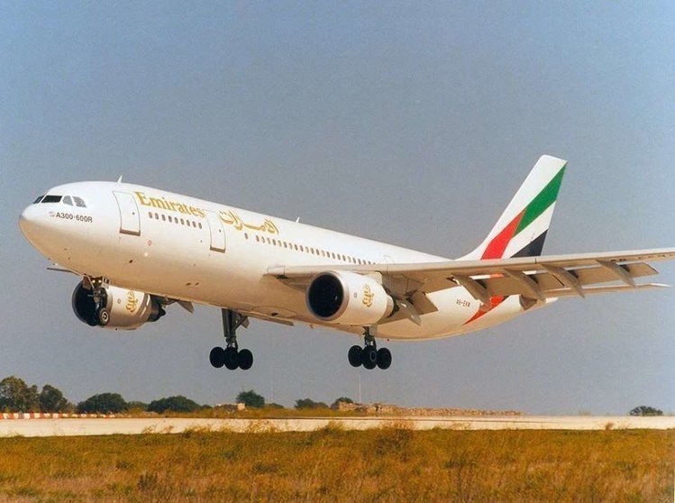 Un avión de Emirates Airlines.
