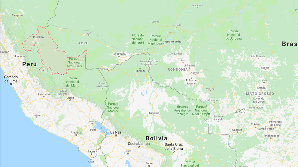 Imagen de Google Maps de la zona afectada por el terremoto.