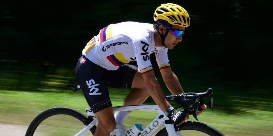 En la foto de AFP, Sergio Luis Henao, ciclista colombiano.