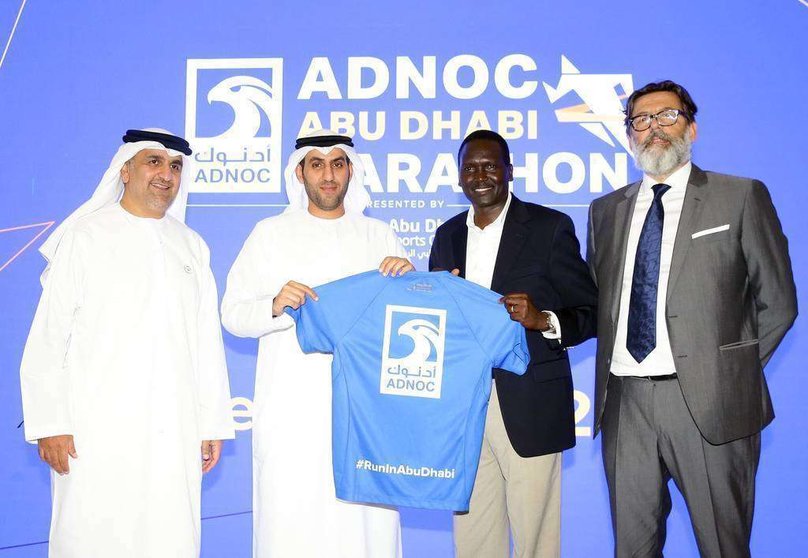 Un momento de la presentación del Maratón 2018 de Abu Dhabi.