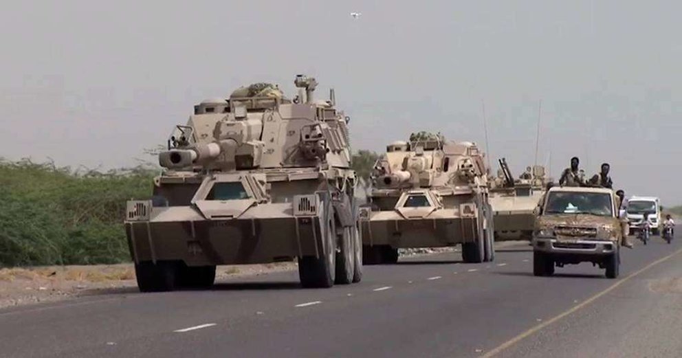 Carros de combate de las Fuerzas de Resistencia de Yemen. (WAM)