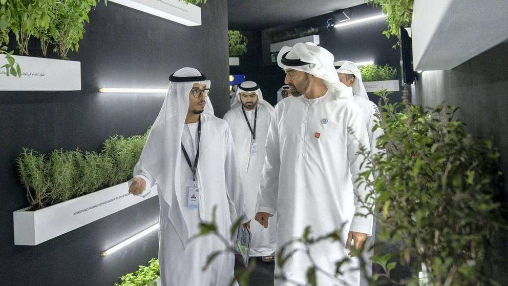 El príncipe heredero de Abu Dhabi durante la cumbre de Generaciones Futuras.