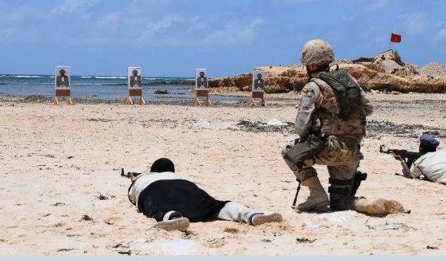 Soldados españoles en Somalia.