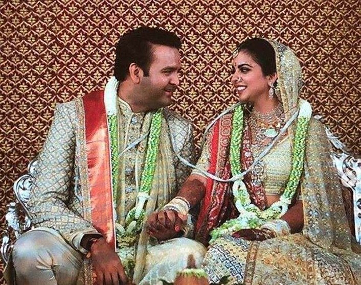 Novios indios durante su boda. (Instagram)
