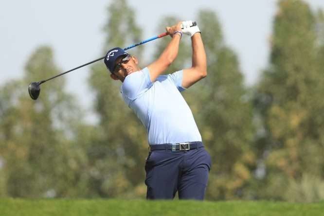 El golfista español Pablo Larrazábal en Abu Dhabi 2019.