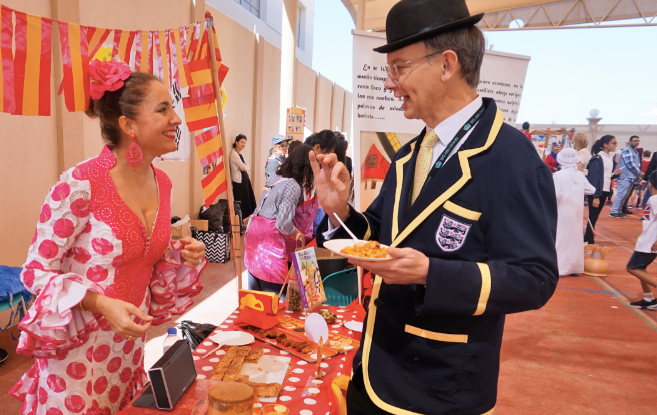 Pabellón de España durante el Día Internacional en el British School de Abu Dhabi. (Marta del Olmo)