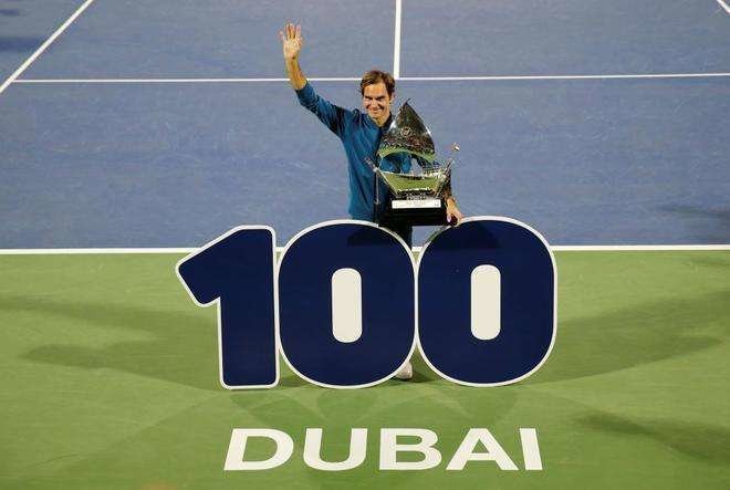 El tenista Roger Federer, campeón en Dubai 2019.