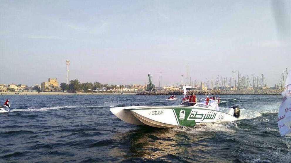 Un barco de la Policía de Dubai.