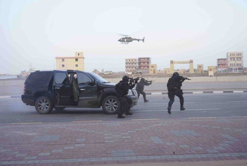 Fuerzas especiales de EAU durante unas maniobras.