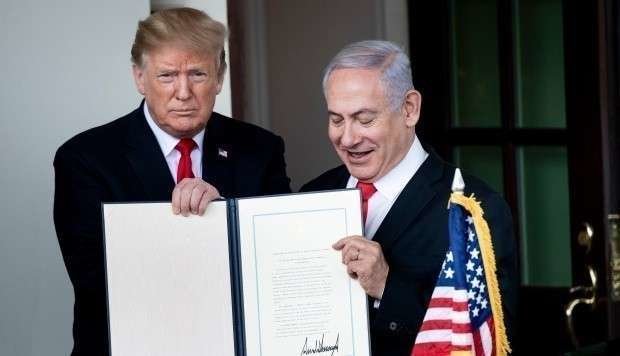 Trump reconoce soberanía israelí a los Altos del Golán. 