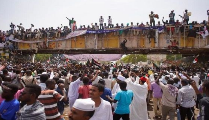 Manifestantes en Sudán.