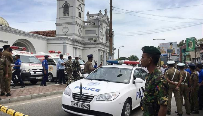 Una de las iglesias atacadas en Colombo, capital de Sri Lanka.
