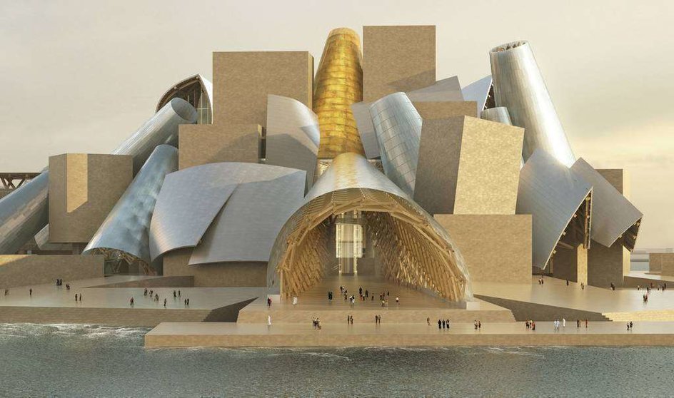 Una maqueta del Museo Guggenheim de Abu Dhabi.