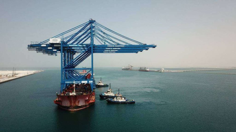 Una imagen de Khalifa Port en Abu Dhabi.