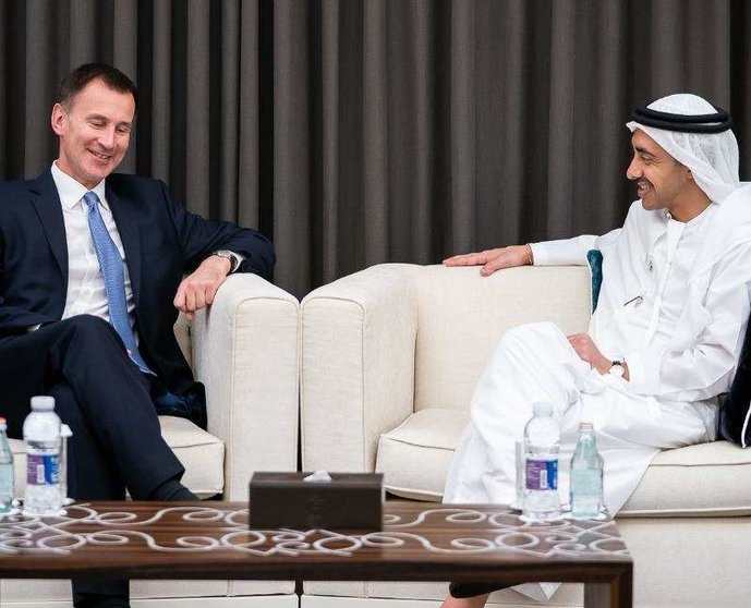 El canciller británico se reunió este lunes con el ministro de Exteriores de EAU.