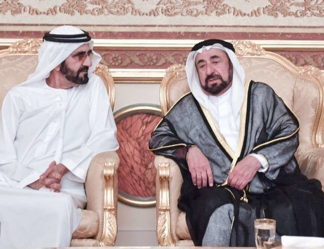 Los gobernantes de Dubai y Sharjah.