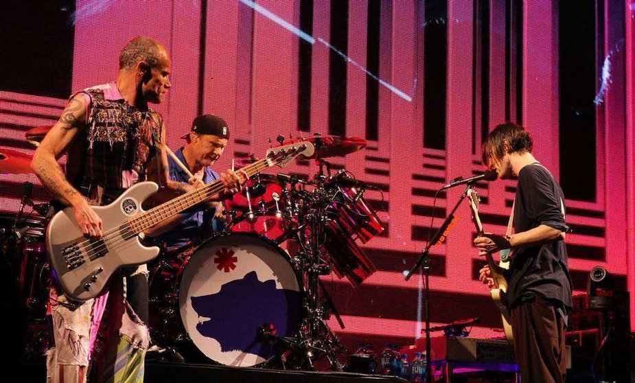 La banda de rock alternativo Red Hot Chilly Peppers, durante un concierto. (redhotchilipeppers.com)