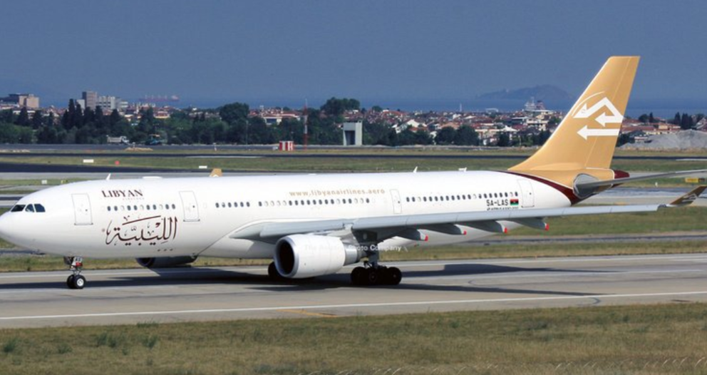 Un avión de la aerolínea nacional libia.