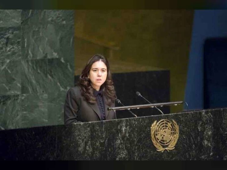 La embajadora de EAU en la ONU, Lana Zaki Nusseibeh. (WAM)