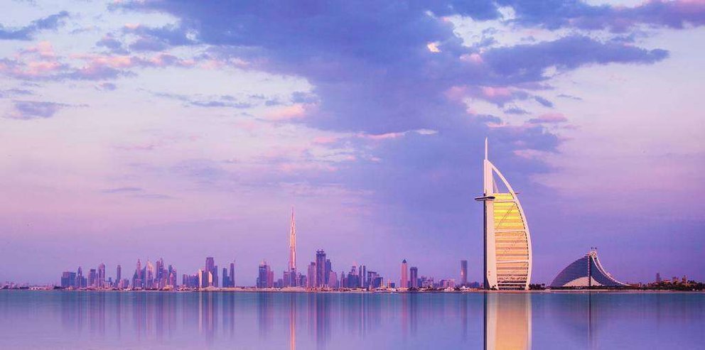 Una vista de Dubai desde La Palmera.