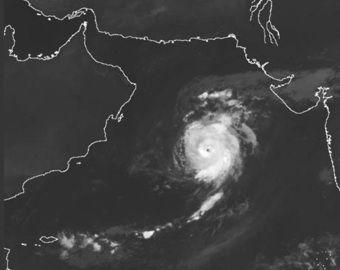 Imagen de satélite del ciclón Maha a las 8.00 horas de este lunes.