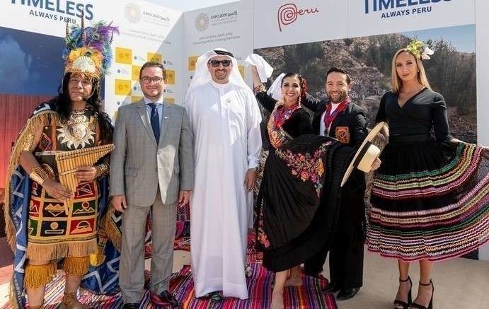 Una foto de la ceremonia peruana en la Expo Dubai 2020. (WAM)
