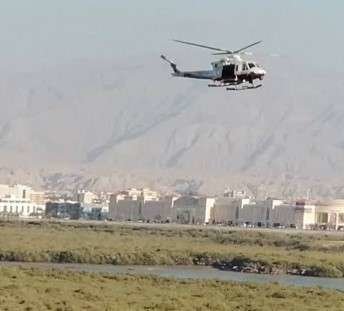 Un helicóptero en Emiratos Árabes. (EL CORREO)