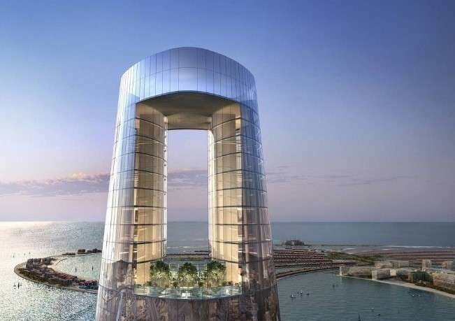 Una representación del hotel en Dubai Marina.