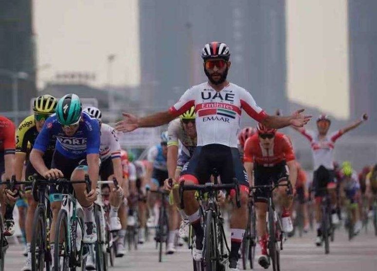 El ciclista colombiano del UAE Team Emirates Fernando Gaviria.