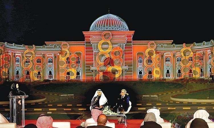 El presidente de la SCTDA, Khalid Jasim Al Midfa, revela detalles del Festival de Luces de Sharjah. (Gulf Today)