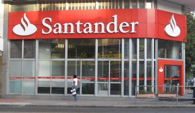 Una oficina del Banco Santander en España.