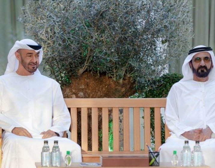 El príncipe heredero de Abu Dhabi junto al Gobernante de Dubai. (Dubai Media Office)