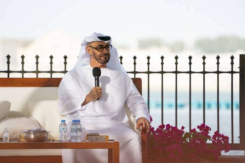 Un momento de la disertación del príncipe heredero de Abu Dhabi. (WAM)