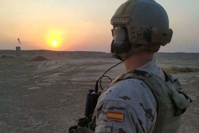 Un militar español en Irak.