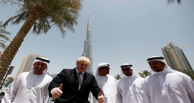 El canciller británico en una visita anterior a Dubai.