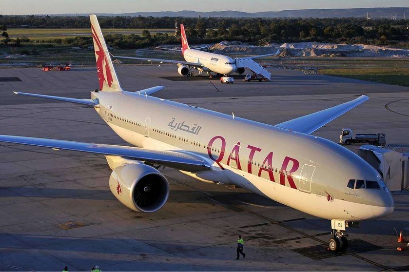 Un B777 de Qatar Airways.