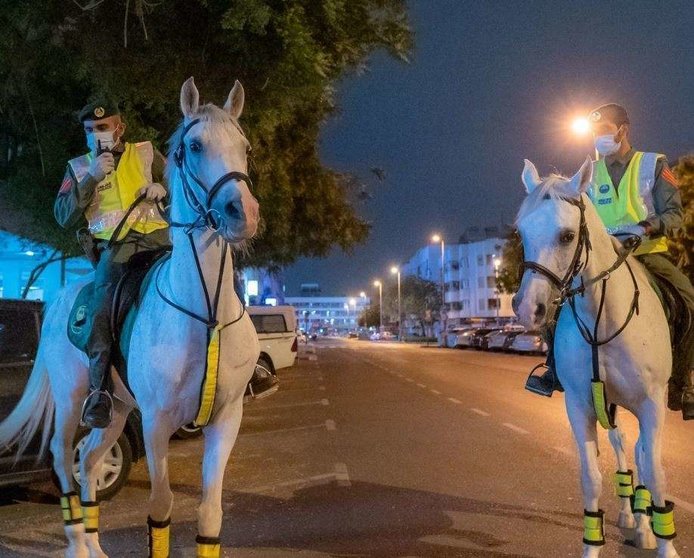 Policía Montada de Dubai.