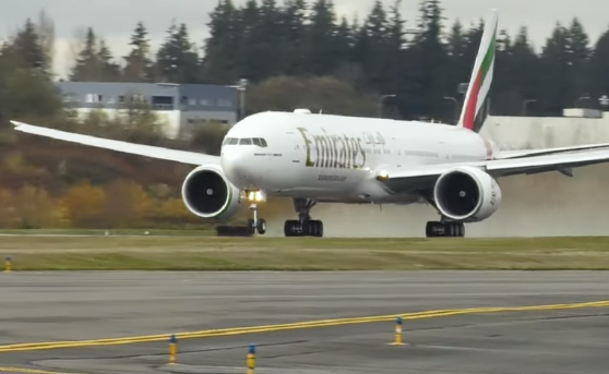 El nuevo Boeing 777-300ER de la flota de Emirates.