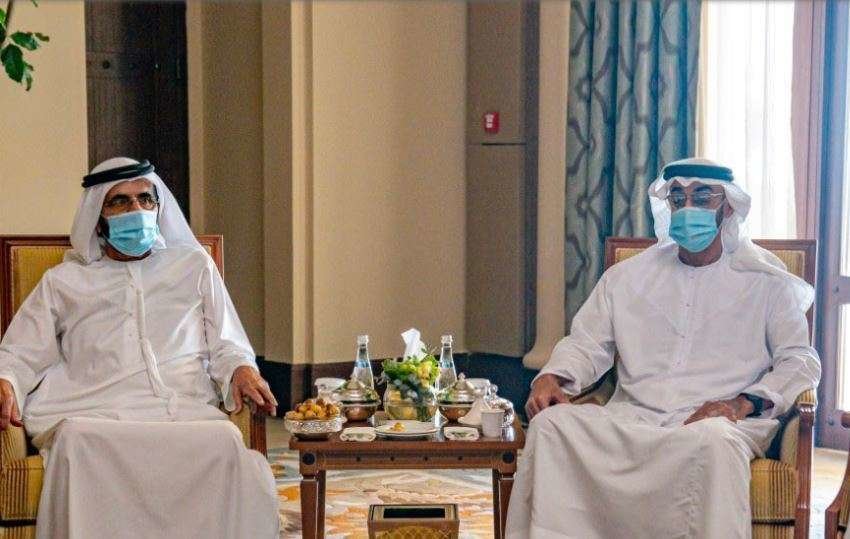 La agencia de noticias WAM publicó una imagen de la reunión de los líderes emiratíes.