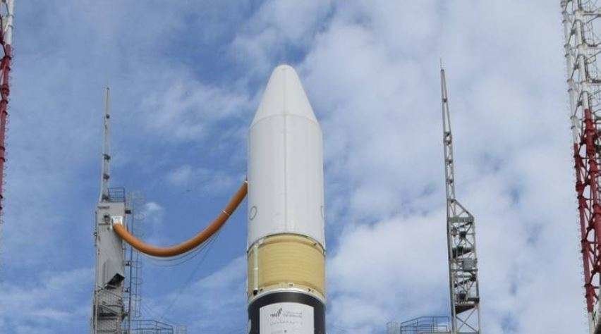 El cohete de lanzamiento está ya listo para el despegue en Japón. (@DXBMediaOffice)
