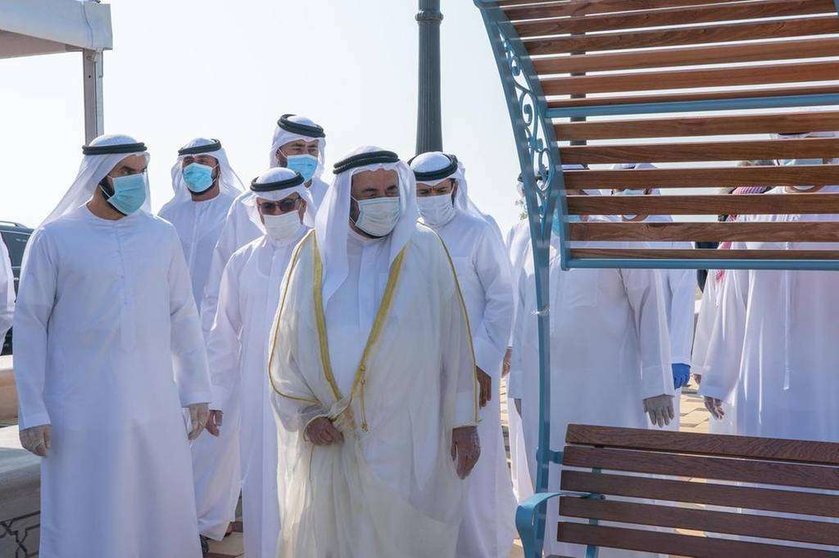 El gobernante de Sharjah inauguró la nueva carretera. (Oficina de Medios del Gobierno de Sharjah)
